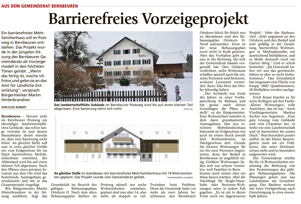 Barrierefreies Mehrfamilienhaus als Vorzeigeprojekt